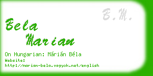 bela marian business card